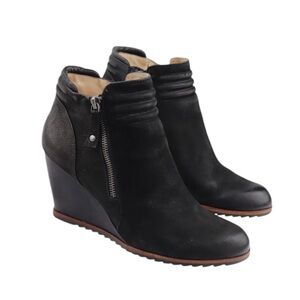 Biala Ashton Leather Wedged Ankle Booties